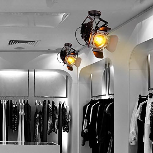 Hobaca teleskopik Loft endüstriyel demir spot Vintage tavan ışıkları LED dükkanı ışık ray lambası Nordic kolye ışık duvar ışıkları