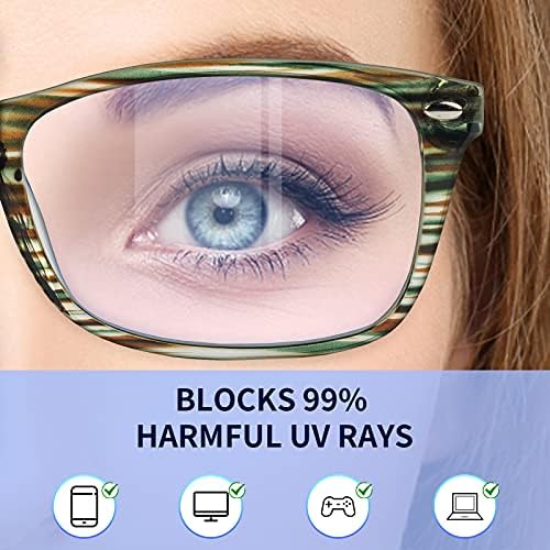 Mavi ışık Engelleme gözlük için Kadın Erkek, UV filtre bilgisayar gözlük, boy Olmayan Reçete oyun gözlük, mavi ışık engelleyiciler