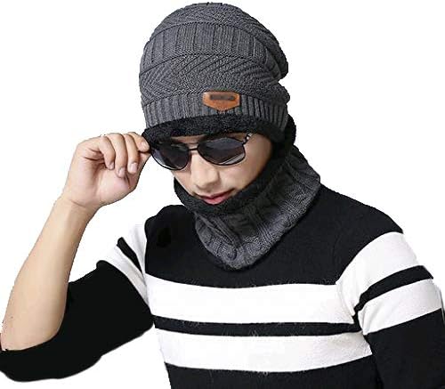 PinKit Ultra Yumuşak Unisex Yün Bere Kap + boyun eşarbı Seti Bayanlar için Ben Kadın Ben Kız-Sıcak, Kar Geçirmez