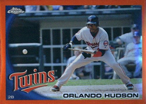 2010 Topps Krom Turuncu Refraktörler 83 Orlando Hudson Minnesota Twins Beyzbol Kartı