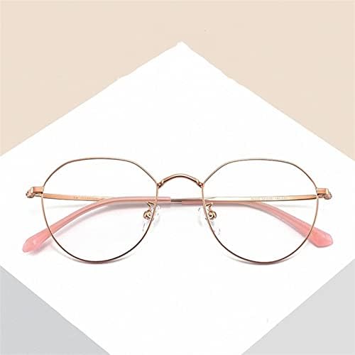 WWWL Okuma Gözlükleri, Retro için Poligon Gözlükler, Ultra Hafif Moda Çerçeve, Metal Çerçeve için Öğrenci Gözlükleri, Kore Versiyonu