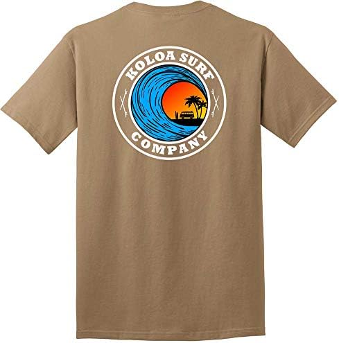 Koloa Surf Mens Dusk Logo Ağır Pamuklu Tişörtler Düzenli, Büyük ve Uzun Boylu