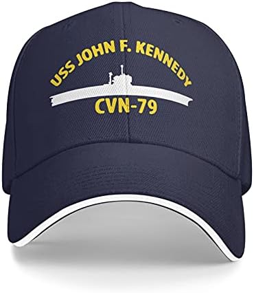 USS John F Kennedy CVN-79 Donanma Beyzbol Şapkası Ayarlanabilir Baba Şapkası