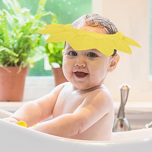 TOYANDONA 2 pcs bebek duş bonesi Silikon Duş Şapka Ayarlanabilir Şampuan Kap Yumuşak Vizör Şapka Güvenlik Kalkanı Önler için