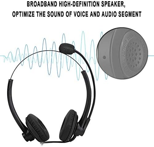 SALUTUY Çağrı Merkezi Ofis Kulaklık, Gürültü İptal Tek Kulak Bağlanır Masa Telefonu USB Kulaklık için Operatör için Oteller Ev