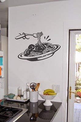 Duvar vinil Sticker oda çıkartmaları duvar tasarım makarna spagetti gıda mutfak