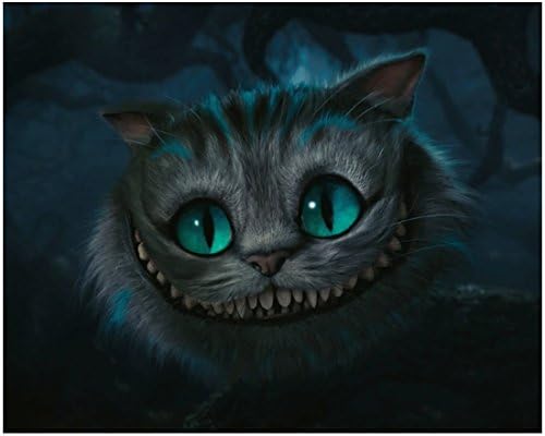 Alice Harikalar Diyarında Cheshire Kedi sırıtışı 8 x 10 İnç Fotoğraf