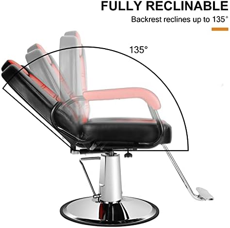 Saç Stilisti için Sanatçı El Salon Sandalyeleri, Ağır Hizmet Tipi Hidrolik Berber Koltuğu Spa Mobilya Şampuanı Uzanmış Ekstra