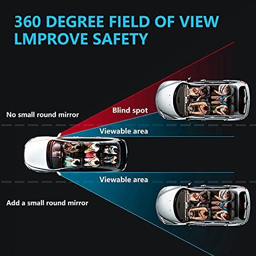 EKIND 2 Paket Kör Nokta Ayna, 2 Yuvarlak Ayarlanabilir HD Cam Geniş Açı Dikiz Aynası Tüm Evrensel Araçlar İçin Fit Araba (Beyaz)