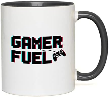 Gamer Kahve 2 Ton Kupa 11 oz Siyah - Gamer Yakıt - Video Oyunu Erkek Arkadaşı Arkadaşlar Ve Aile için Eğlenceli Oyuncu Yenilik
