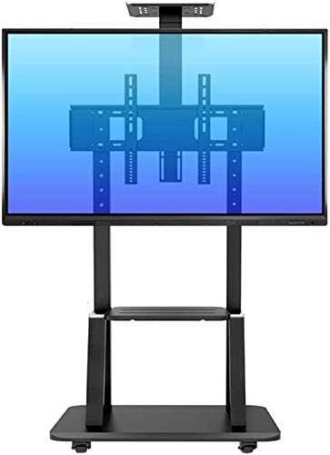 LIYUHOUZUONC TV Duvar Montaj Haddeleme TV Standı ile 2 Rafları, Uzun Boylu Ağır Döner Evrensel TV Sepeti için 55 İnç-75 İnç Plazma/LCD