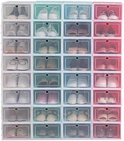 Toyvıan 6 PCS ayakkabı saklama kutusu Istiflenebilir Ayakkabı Kutusu ayakkabı organizatörü Sneaker Ayakkabı Tutucu Konteynerler
