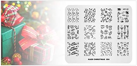 Alexnailart Tırnak Damgalama Plaka Noel Nail Art Tabaklar Görüntü Şablon Transferi Şablonlar Manikür Tasarım DIY Aracı