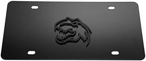 Ram TRX ile Uyumlu özel T-Rex Dinozor Plaka Etiketi Kapağı W/ Vidalı kapaklar (Siyah)
