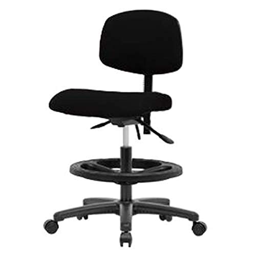 Thomas ECOM FMBCH-RG-T0-A0-NF-RG-F45 Kumaş Orta Tezgah Yüksekliği Siyah Naylon Tabanlı Sandalye Ayak Halkası Olmadan Eğimsiz