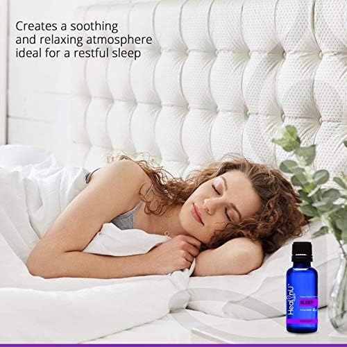Healinu Uyku-Yetişkinler için Doğal Uyku Yardımı, Rahatlatıcı ve Sakinleştirici Uçucu Yağ Karışımı-Dinlendirici bir Uyku ve Yatıştırıcı