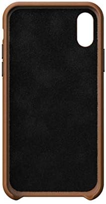 Bugatti Cep Telefonu Kılıfı iPhone X Kılıfı, iPhone Xs Kılıfı, Londra Çok Yönlü Koruyucu Kılıf, Konyak ile Uyumlu
