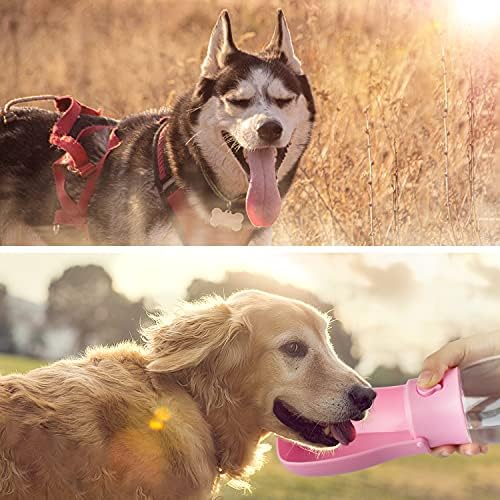 subuigar Köpek Su Şişesi, Katlanabilir Köpek su sebili ile Filtre BPA Ücretsiz, Sızdırmaz Taşınabilir Köpek su kasesi, hafif