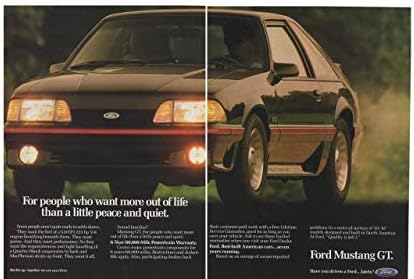 Dergi Baskı İlanı: 1988 Ford Mustang GT, 5.0 EFI 225 hp V-8, Hayattan Biraz Huzur ve Sessizlikten Daha Fazlasını İsteyen İnsanlar