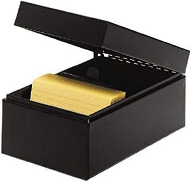 STEELMASTER Çelik Kart Dosya Kutusu, 3 x 5 Dizin Kartına Uyar, 900 Kart Kapasitesi, 5,5 x 4 x 8,5 İnç, Siyah (263835BLA)
