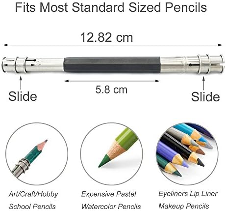 FoRapıd Ayarlanabilir Çift Kafa kalem genişletici Tutucu Kalem Uzatıcı Kalem Tasarrufu Çevre Dostu Sanat Zanaat Hobi Okul Ofis