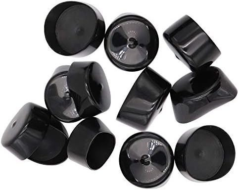 12 adet Vida Konu Koruyucular 2-inch KIMLIK Kauçuk Yuvarlak Uç Kapağı Kapak Siyah Esnek Tüp Caps Boru İpucu