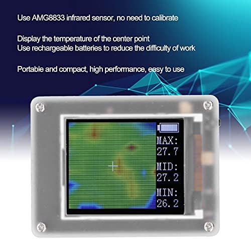 Termal Kamera Termografik Kamera, Şarj Edilebilir Kullanım AMG8833 Kızılötesi Sensör ABS Malzemeden Üretilmiştir Sanayi için