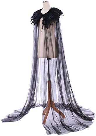 Fortunehouse Evil Kraliçe Cosplay Maleficent Pelerin Pelerin Steampunk Tüy Yaka Cadı Pelerin