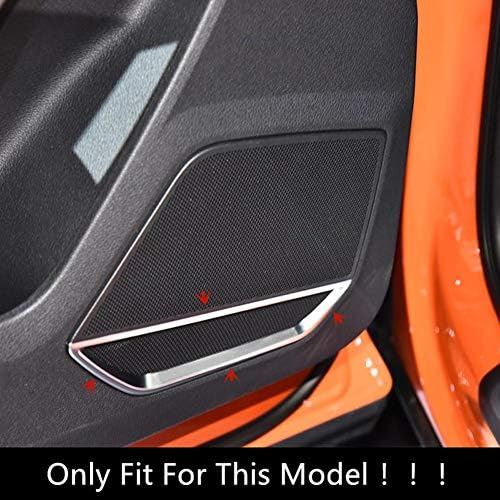 LYSHUI Araba Kapı Ses Hoparlör Dekoratif Çerçeve Çıkartmalar Hoparlör Dekoratif Çerçeve Araba Dekorasyon, Audi Q3 2019