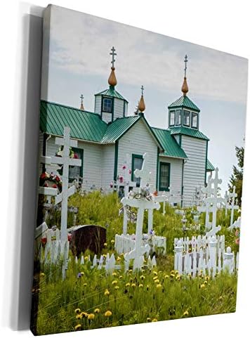 3dRose Danita Delimont-Kilise-Alaska, Kenai Yarımadası. Ninilchik'teki Rus Ortodoks kilisesi. - Müze Sınıfı Tuval Sargısı (cw_229503_1)