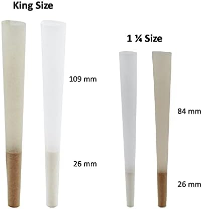 Koni Başı Ham Koniler Elle Haddelenmiş 1 ¼ Boy Önceden Haddelenmiş Haddeleme Kağıtları Bambu Filtre Uçlu Tüm Doğal Saf Organik