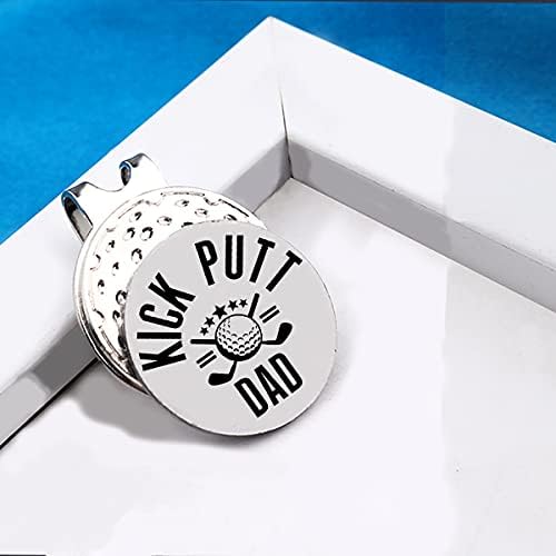 VİYZZX Komik Golf Hediyeler için Erkekler Golfçüler Onu, Kick Putt Baba Golf Golf Topu Işaretleyici ile Manyetik Şapka Klip Paslanmaz