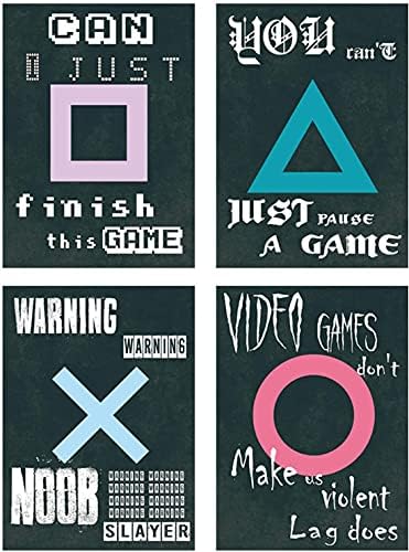 SEEMEY-Oyun-Posterler Video-Oyun-Odası-Dekor Boys-Yatak Odası-Dekor Gamer-Dekor-Serin-Posterler-için-oyun-şeyler Genç-Çocuk-Odası-Dekor-Poster-için-PS-Denetleyici-Logolar