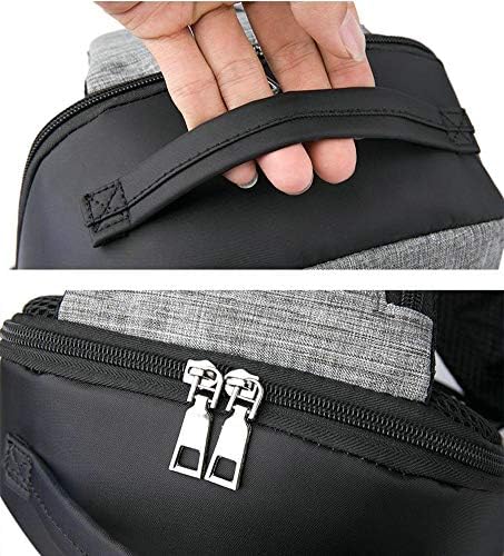 Ffox erkek açık rahat göğüs çanta çok fonksiyonlu USB Sling sırt çantası Crossbody omuz çantaları