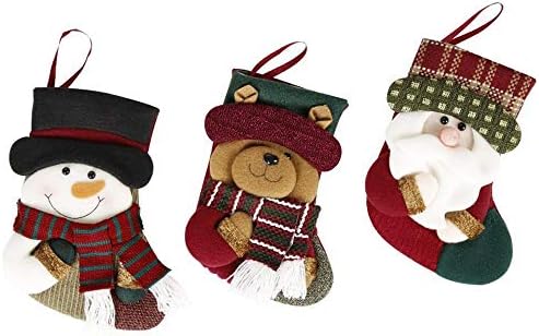 SHANG-JUN çocuk Noel Çorap Hediye Çanta Hediye Çanta Noel Baba Noel Ağacı Süsler Noel Çorap Trompet Kardan Adam 6 adet / GRUP
