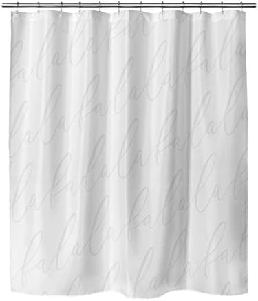 Duş Perdesi Stylescape-71x74 Gri Beyaz Grafik Baskı Tırnaklar Atasözü Modern Çağdaş Polyester
