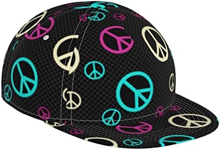 Unisex Barış Işareti Sanat 3D Baskılı Snapback Hip Hop Düz Dil Şapka Ayarlanabilir Beyzbol Kapaklar ıçin Açık Spor Siyah
