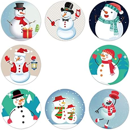 Yaratıcı Sticker 100-500 Pcs Merry Christmas Çıkartmalar Yuvarlak Tatil Çıkartmalar Noel için Teşekkür Ederim Tebrik Kartları