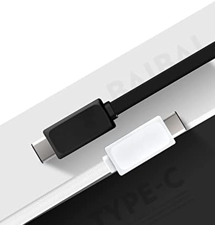 Hızlı Güç Düz USB-C Kablosu Xiaomi Mi Note 3 ile uyumlu USB 3.0 Gigabayt Hızları ve Hızlı Şarj Uyumlu! (Siyah 3. 3ft1M)