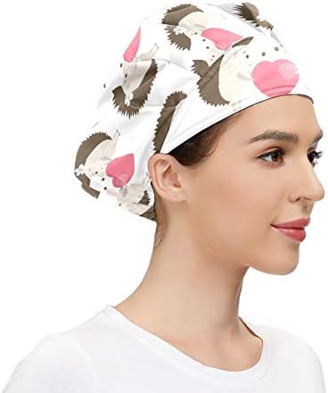 Ayarlanabilir Çalışma Kap Kirpi Aşk Severler Sevimli Karikatür Elastik Şapka başörtüsü ile şapka ıçi bantı için Kadın Erkek