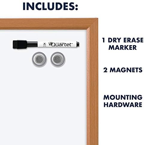 Quartet Dry Erase Board, Beyaz Tahta / Beyaz Tahta, Manyetik, 17 x 23, Çeşitli Çerçeve Renkleri-Renk Değişir, 1 Tahta (MWDW1723M)