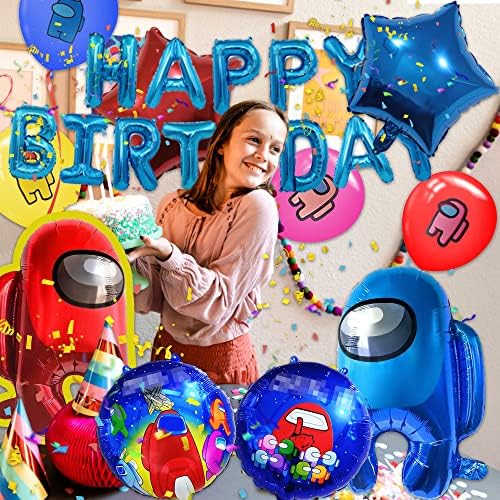 33 pcs Oyunu Doğum Günü Süslemeleri Tema Doğum Günü Malzemeleri İle Folyo Balon, Lateks Balonlar, Mutlu Doğum Günü Folyo Balonlar