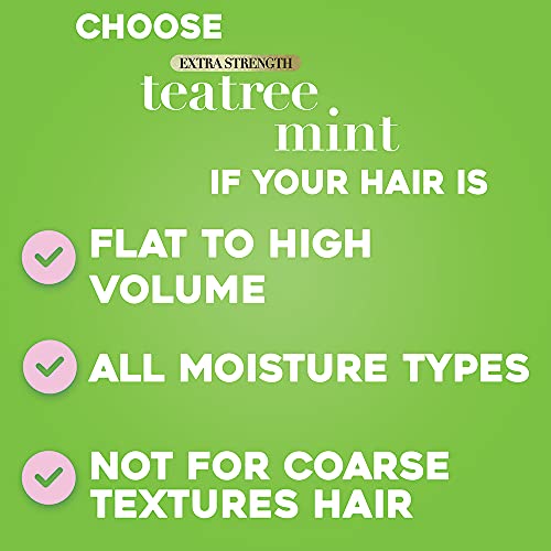 OGX Extra Strength Ferahlatıcı Saç Derisi + Teatree Nane Şampuanı, Çay Ağacı, Nane Yağı ve Cadı Elağı içeren Canlandırıcı Saç