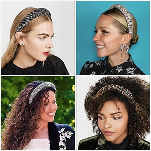 AODESTORE Moda Bantlar Kalın Sünger Kadife Hairbands Lüks Renkli Rhinestones Vahşi Muhteşem Kafa Bandı Gelin Moda Saç Bantları