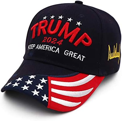 Idealforce Trump Şapka 2024 Ayarlanabilir Camo İşlemeli Trump 2024 Beyzbol Şapkası