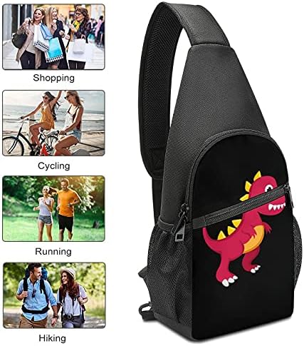 Dinozor tek kollu çanta Crossbody omuz seyahat göğüs sırt çantası yürüyüş sırt çantası spor alışveriş iş için