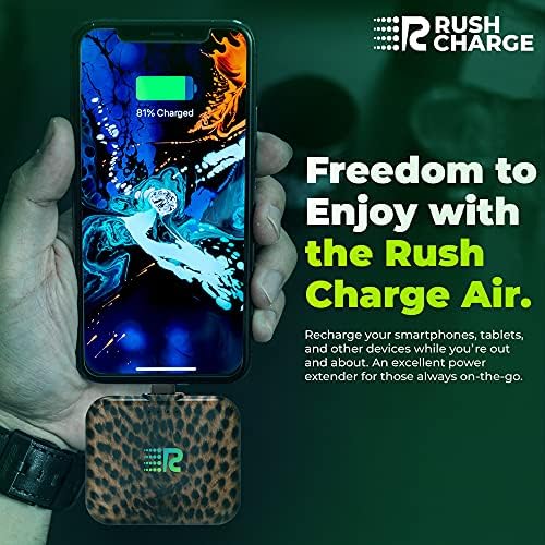 Rush Charge Hava Güç Bankası Taşınabilir Şarj Cihazı, 2500mAh Tip C Şarj Cihazı (USBC) - Leopard - Samsung/Android Telefonlar,
