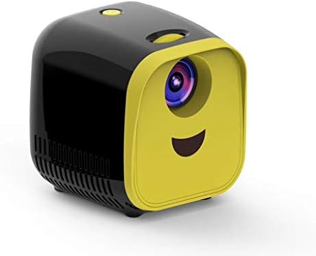 JİN Projektör L1 Çocuk Projektör Mini Mini LED Taşınabilir Ev Hoparlör Projektör ABD(Siyah) (Renk: Siyah)