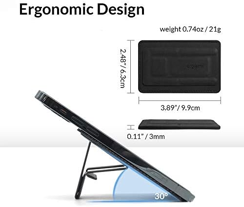 SenseAGE x ergomi Yapışkanlı Cep Telefonu Cüzdanı / Standı, İnce Hercules Ergonomik Telefon Yuvası, Beşik, Tutamak, Ofis Masası