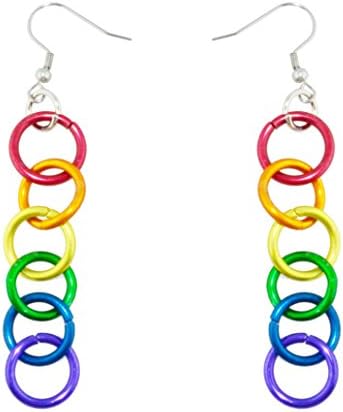 LGBT Gurur Gökkuşağı Bağlantı Dangle Küpe-Gay ve Lezbiyen Gurur Küpe-Gay küpe Seti